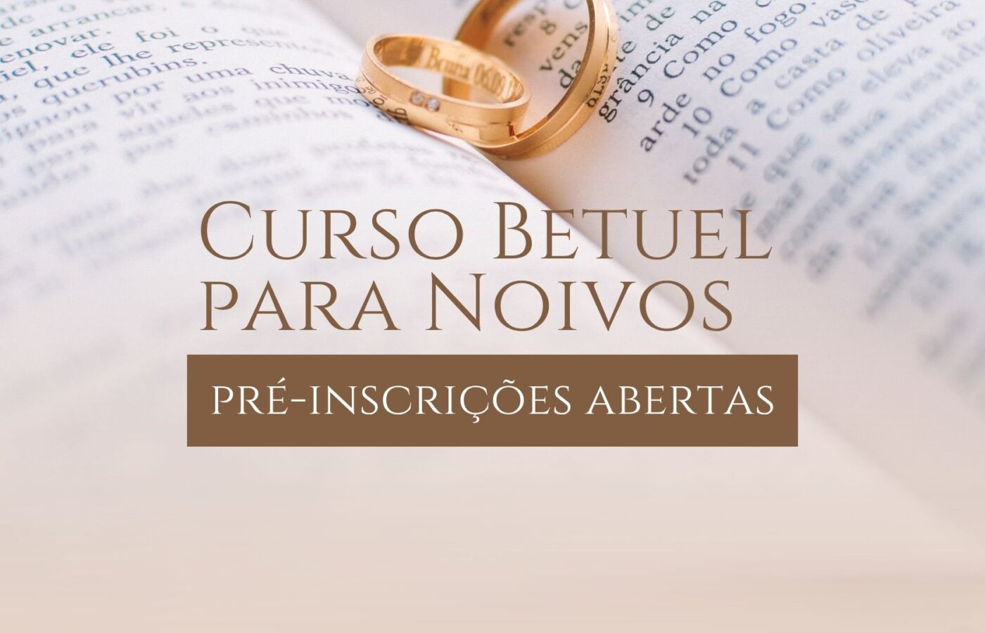 Pré-inscrições abertas: Curso de Noivos 2027